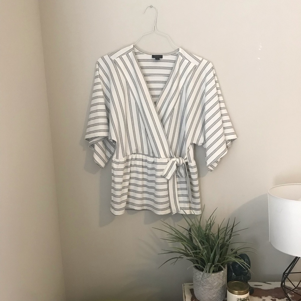 Ann Taylor Factory Side Tie Wrap Top